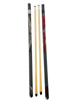 Action 2 Piece Billiard Pool Cue Sticks Combo Set with Fancy Black Carrier Case
