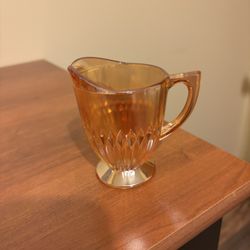 Carnival Glass Creamer, No Chips Or Cracks