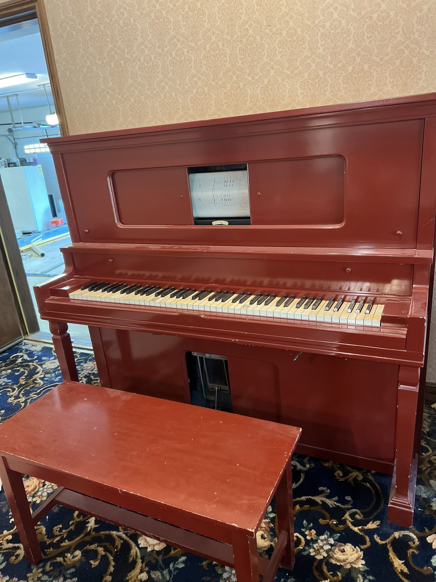 Red Player Piano