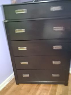 2 Black Dressers, 2 end tables