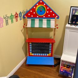 Kids Wooden Lemonade Farmers Market Cookie Booth Stand 