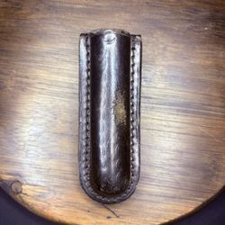 Safety Speed Small Leather Baton/ Compact Flashlight Holster Pouch