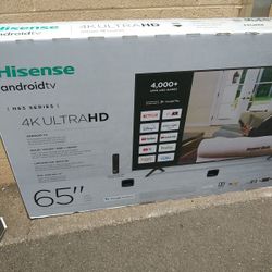 65” inch Hisense Smart Android UHDTV 4K 