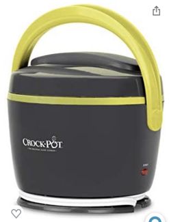 Crockpot Electric Lunch Box, Portable Food Warmer for On-the-Go, 20-Ounce, Grey/Lime