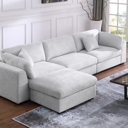 On Sale | Brand New Comfy Extra Large Sectional Sofa With Ottoman