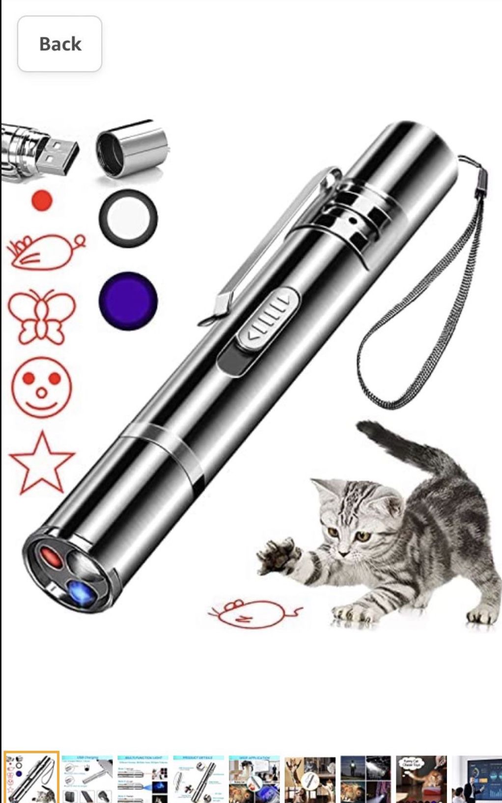 Cat Toy, Red Dot LED Light Pointer Interactive Toys Indoor Cats Dogs