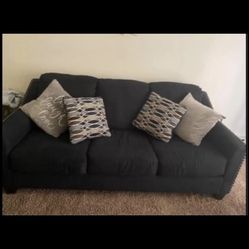 Beautiful Navy Blue Sofa And Love Seat With Sleeper Pet Free , Smoke Free Home( Barely Used)