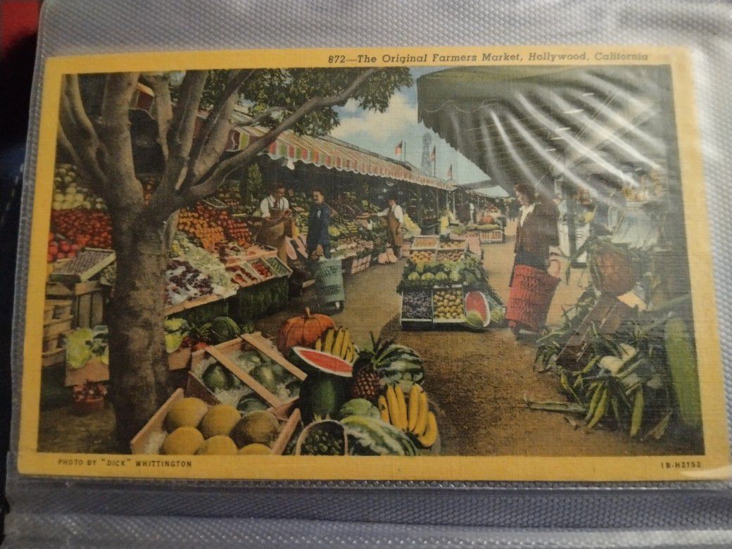 Postcard #873 Original Farmers Market Hollywood 