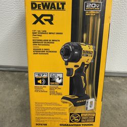 DEWALT 20V XR Brushless Cordless 1/4 in. Quiet Hydraulic Impact Driver (Tool-Only) $219 plus tax at Home Depot