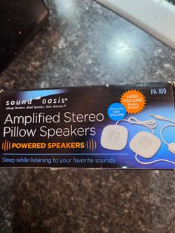 Amplified Stereo Pillow Speakers