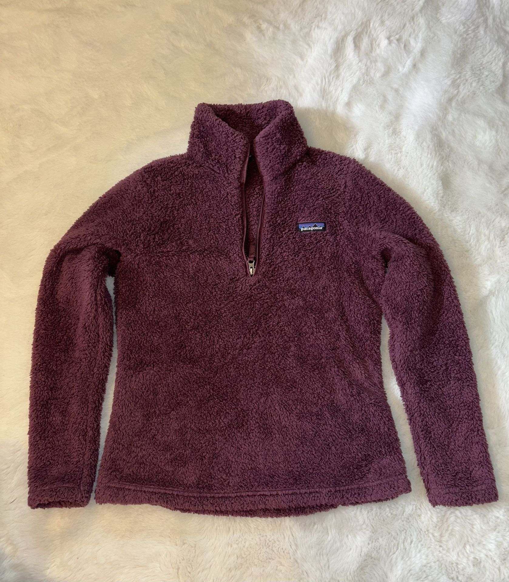 Patagonia Girls Small Sherpa Maroon Quarter Zip