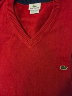 Lacoste  v neck mens sweater