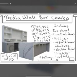 MODERN OUTDOOR KITCHEN TV WALL BBQ ISLAND GRILLING BARBEQUE Table Bar