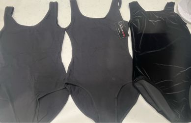 3 NEW dance leotards (black)