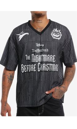 The Nightmare Before Christmas Jack Skellington Football Jersey size small