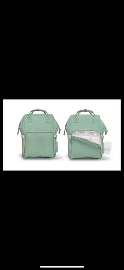 Durable Multifunction Diaper Bag Water-ResistaBackpack Aqua