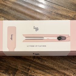 L’ange Le Titane 1.75 Inch Wide Titanium Flat Iron, Dual Voltage Hair Straightener with Infrared Heat, Adjustable Temps & Display, Blush Pink *NEW*