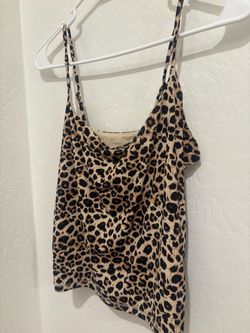 Suuksess Leopard Print Spaghetti Strap Tank Top