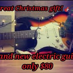 Brand new electric guitar! Ready for Christmas! 🎄🎁