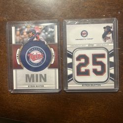 2 Minnesota Twin Relic Cards