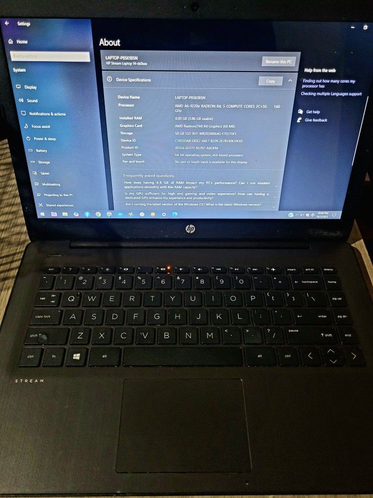 HP STREAM LAPTOP 14