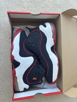 Boys' Nike Air Penny 2 GS Miami Heat Black/White/Red Sneakers, Size 6Y