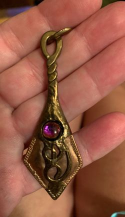 Beautiful brass and copper pendant (hand made)