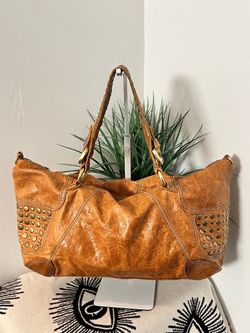 Y2K Steven by Steve Madden Leather Studded Hobo Shoulder Handbag