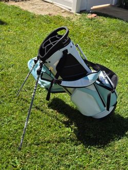 LivSin Golf 8 Way Divider Leather( PU) Golf Stand Bag, New