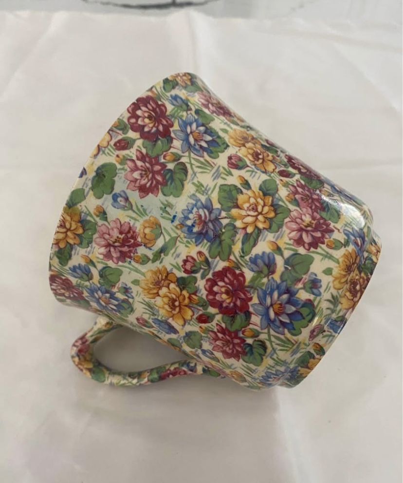 Chintz China From England, Very Large Cup, Vintage, Collectible, Antiques