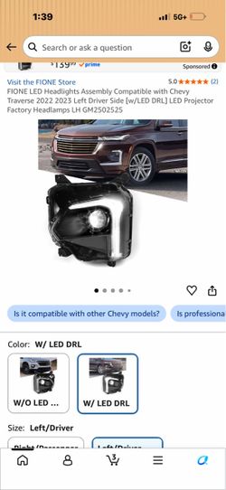 FIONE LED Headlight Assembly Chevy Traverse 2022-2023