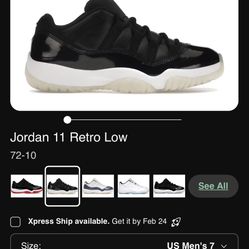 Jordan 11 Retro Low 72-10