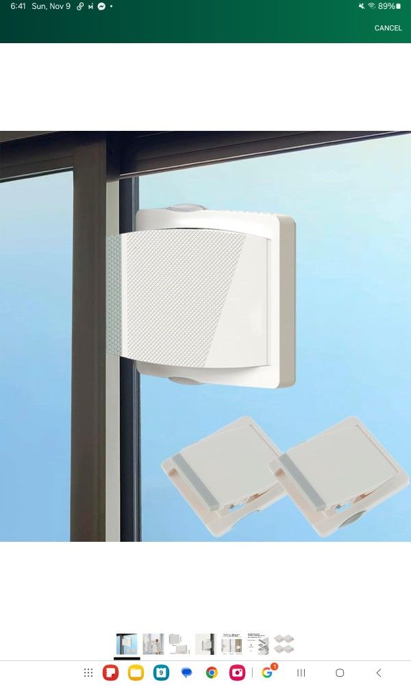 4 Pcs Sliding Door Safety Lock Adhesive Slide Window Locks (42)