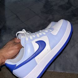 Nike Air Force One Low Premium Blue White Men Size 11 
