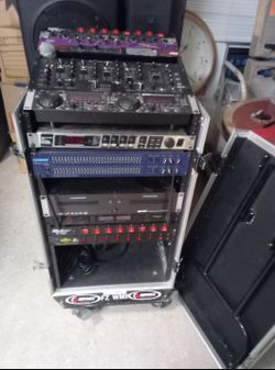 Equipment Rack /EAW professional audio speakers.