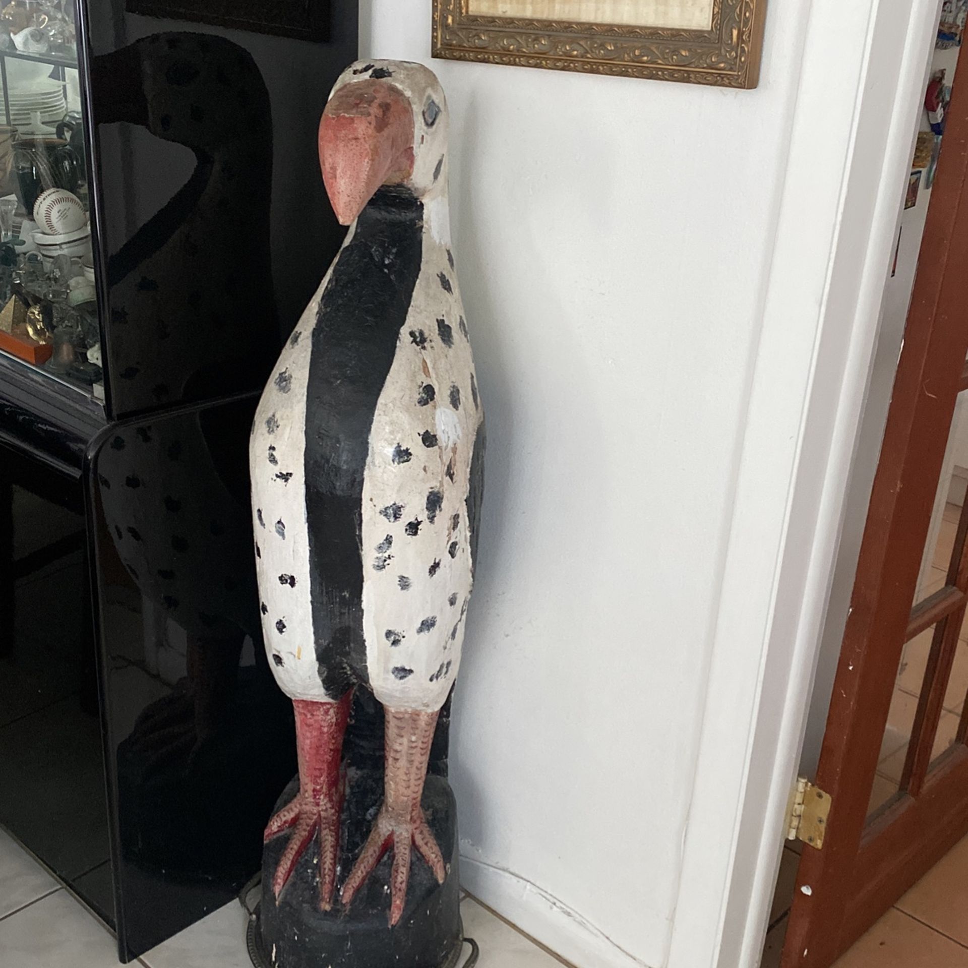 Beautiful Decorative Wooden Bird 4 Feet 3 “ Tall