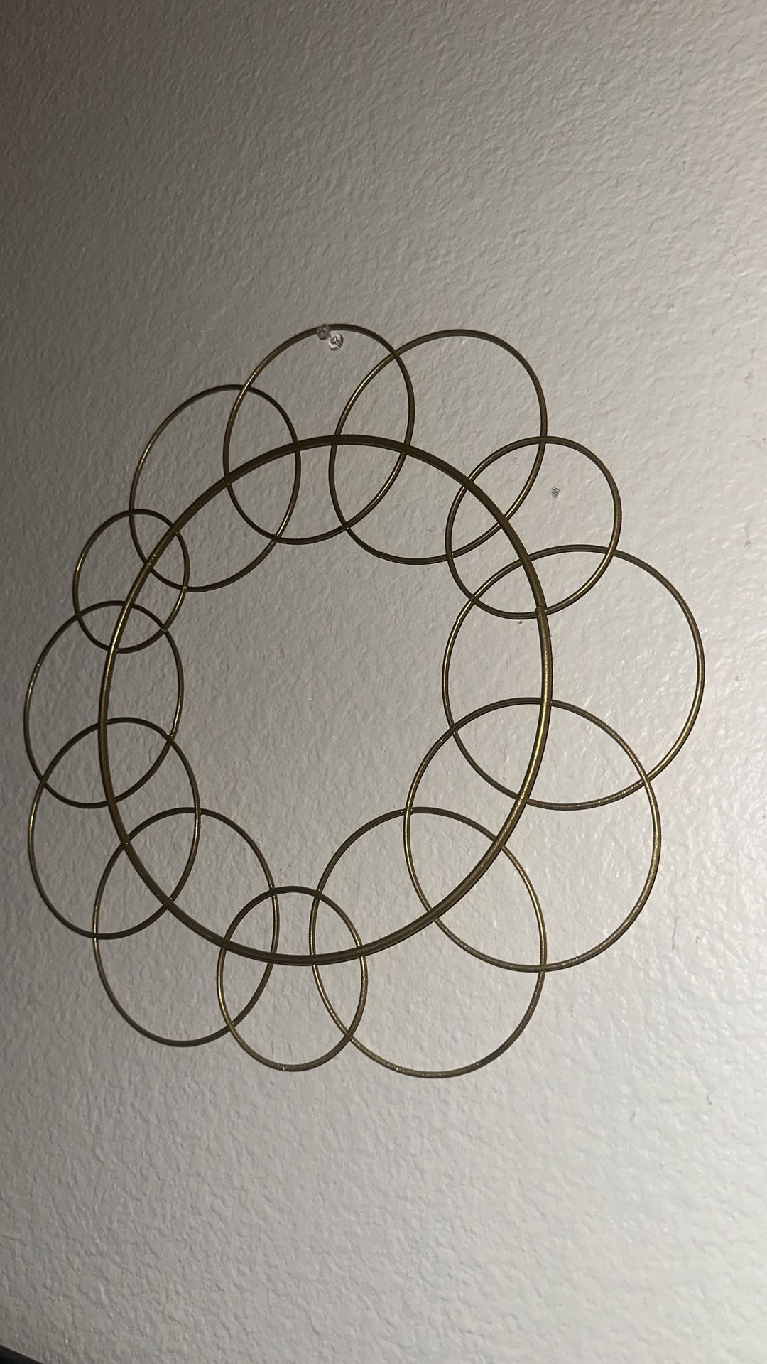 2-Piece Round Floral Gold Metal Wall Art – Modern Boho Accent