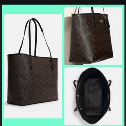 BRAND BEW! Authentic Coach City Tote With Matching Wallet 