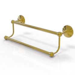 Allied Brass Prestige Monte Carlo 30-in double Polished Brass Wall mount Double Towel Bar