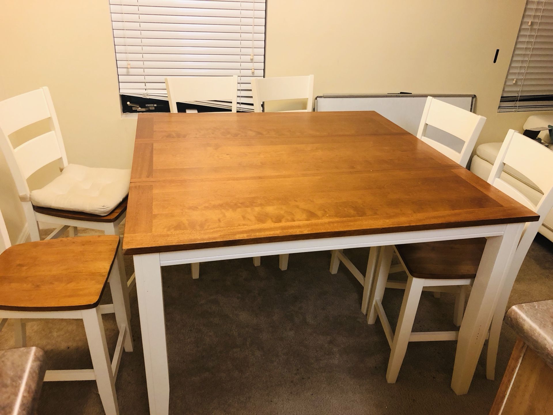 Blake spice & white dining table