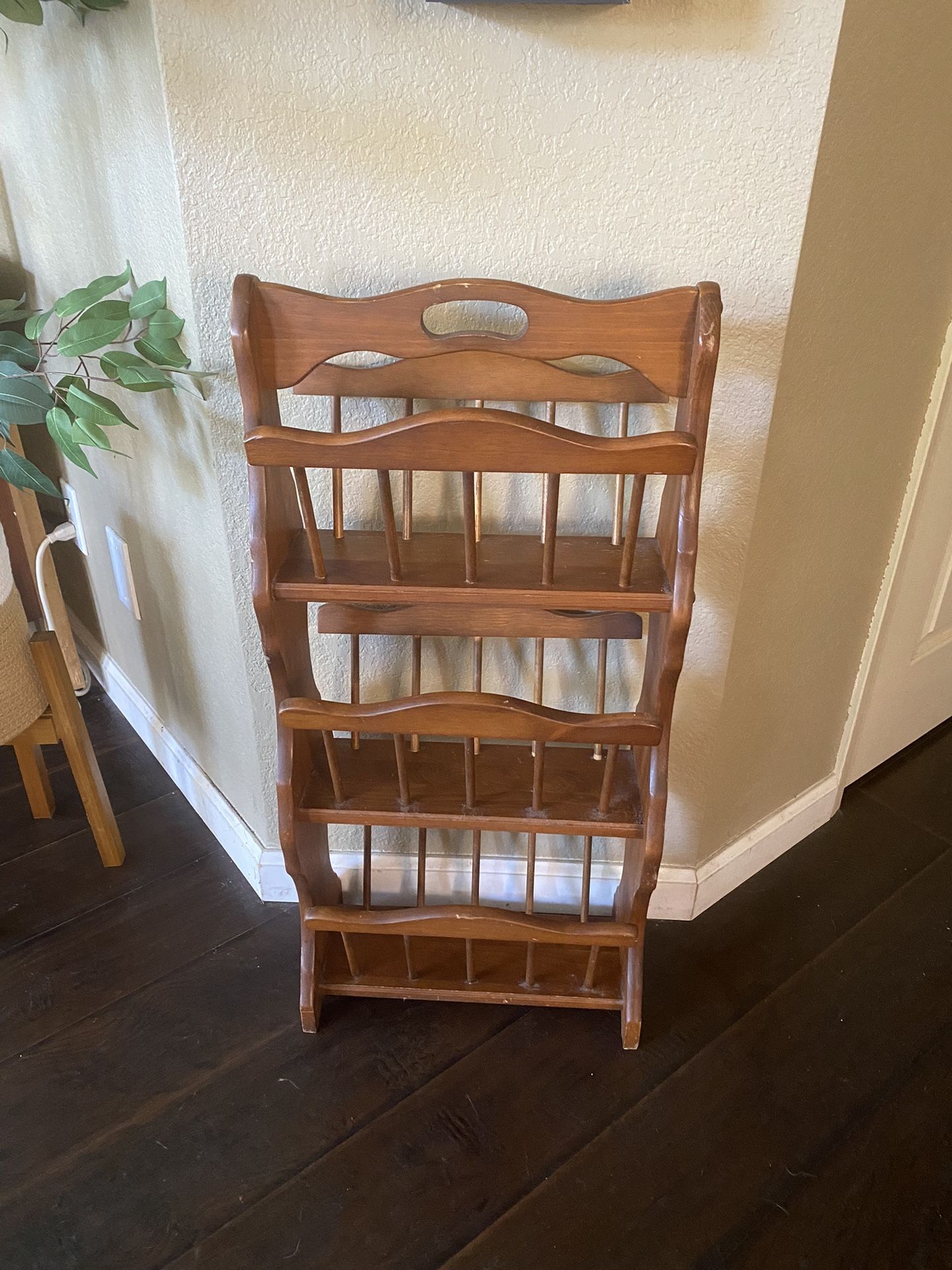 Vintage Wooden Magazine Rack or Book Rack