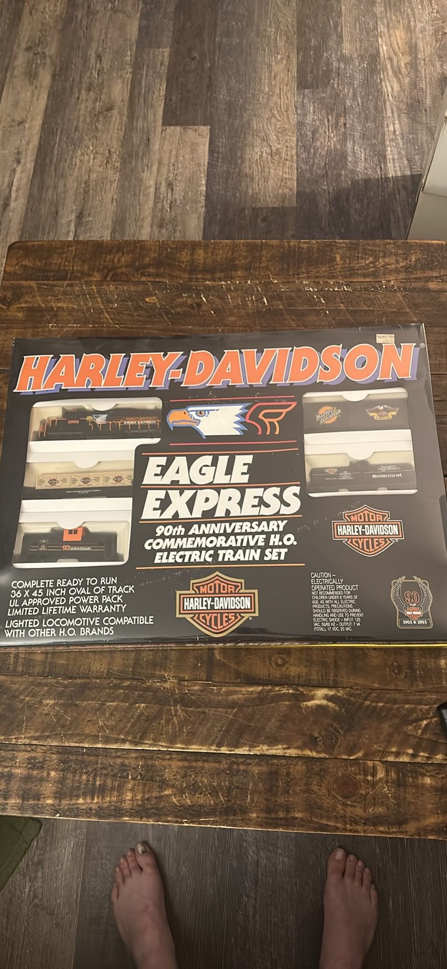 Harley Davidson HO Scale Eagle Express 90th Anniversary Electric Train Set EX/Box