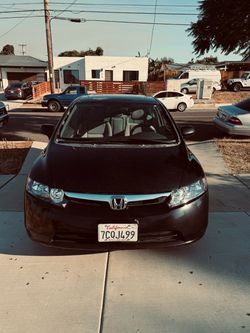 2008 BLACK HONDA CIVIC 4dr SEDAN