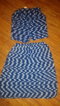 Handmade crochet skirt and vest