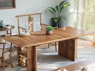 Wooden dining table