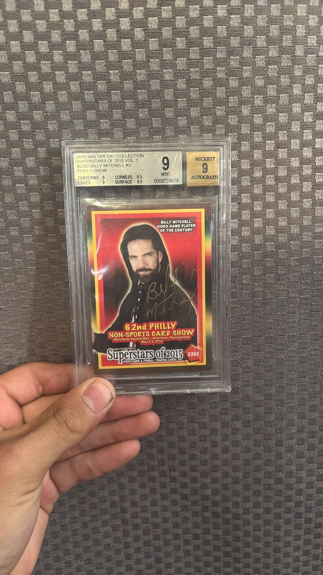 Billy Mitchel Video Game Player Of The Century Signed And Graded Card