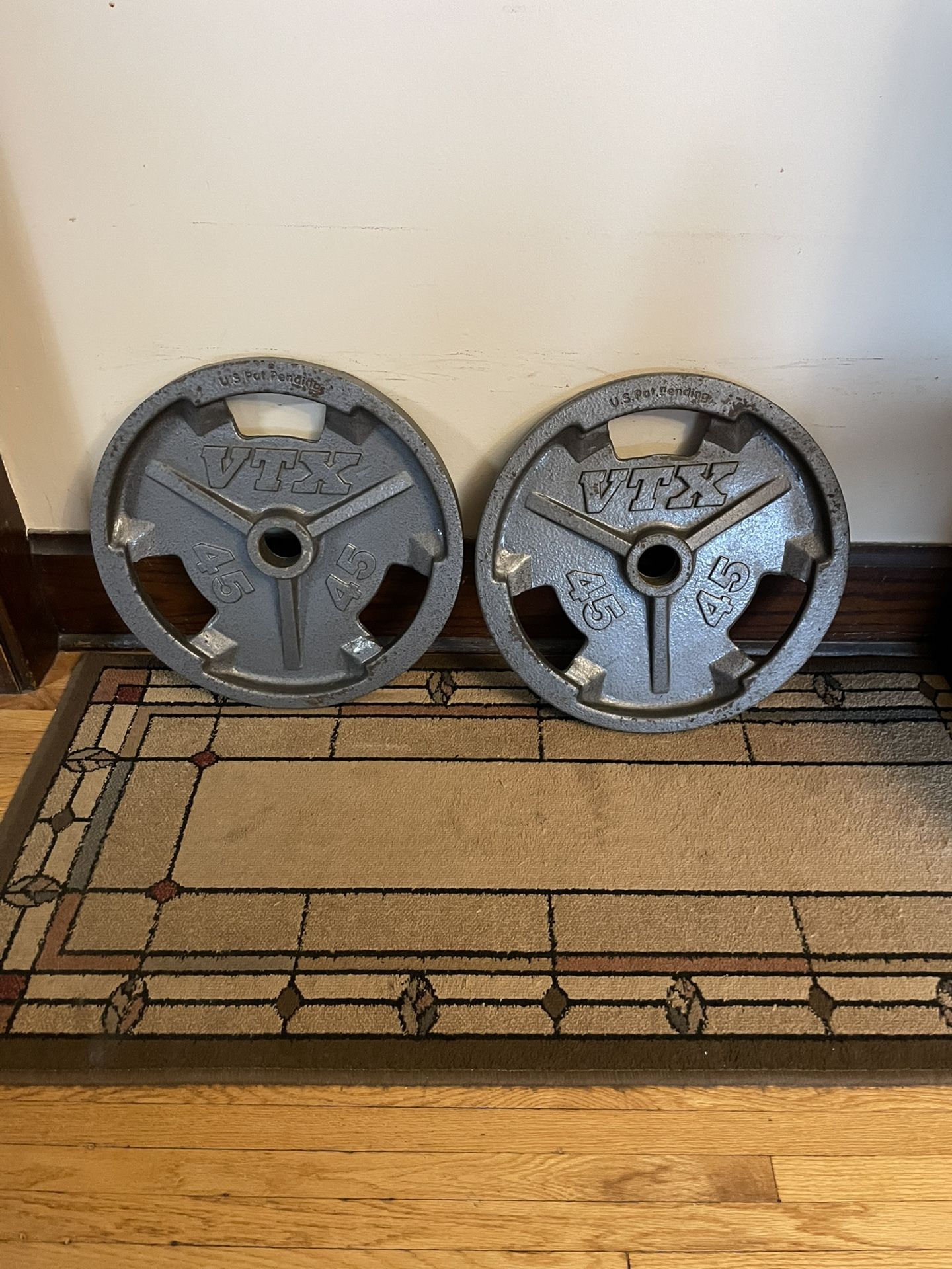 Paid of VTX 45-pound Olympic Weight Plates