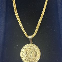 10kt Chain + 14kt Pendant 