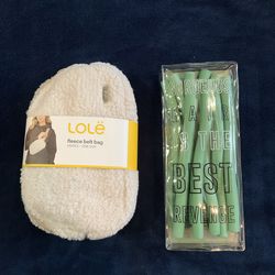 Fleece belt bag & hair styling rods