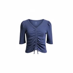 GAP Girls’ Ruched V-Neck Top – Size Medium